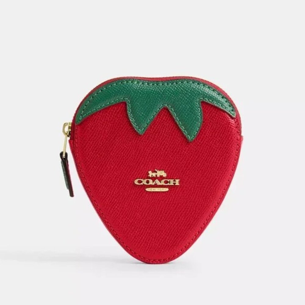 Coach Strawberry Coin Case NWT